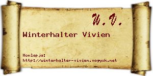 Winterhalter Vivien névjegykártya